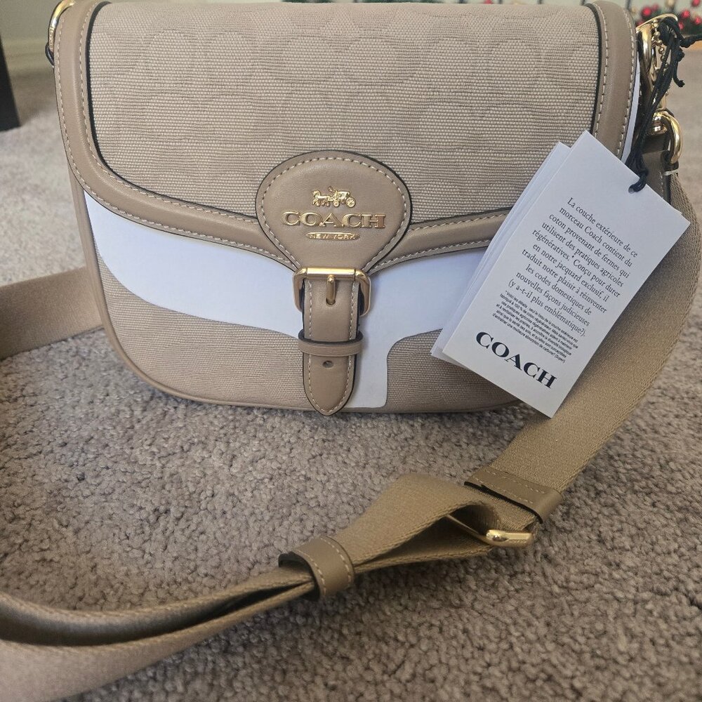 Amelia Saddle Bag With Signature Canvas. Brand New with tag.